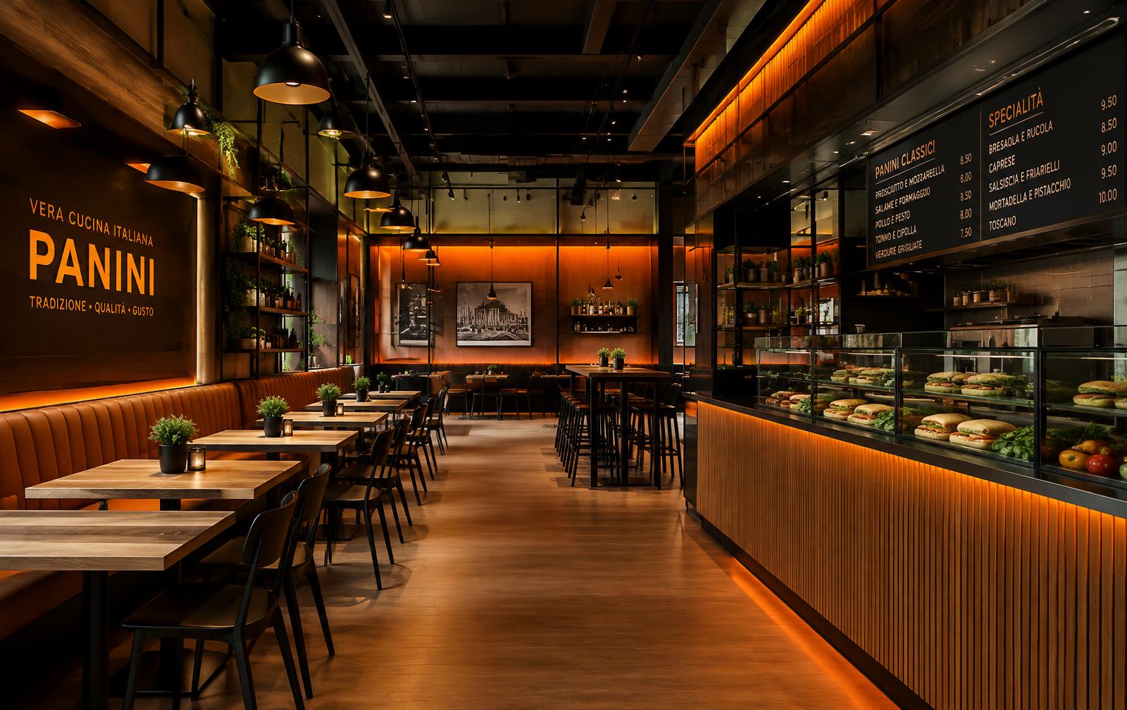 Interior de restaurante Panini Club